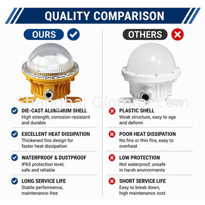 Industrial Maintenance-Free Explosion-Proof Lamp 20W Die-Cast Aluminum IP65 Chemical Plant Explosion Lighting Equipment