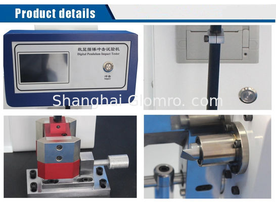 Toughness Rigid Plastics Nylon Charpy Pendulum Impact Tester